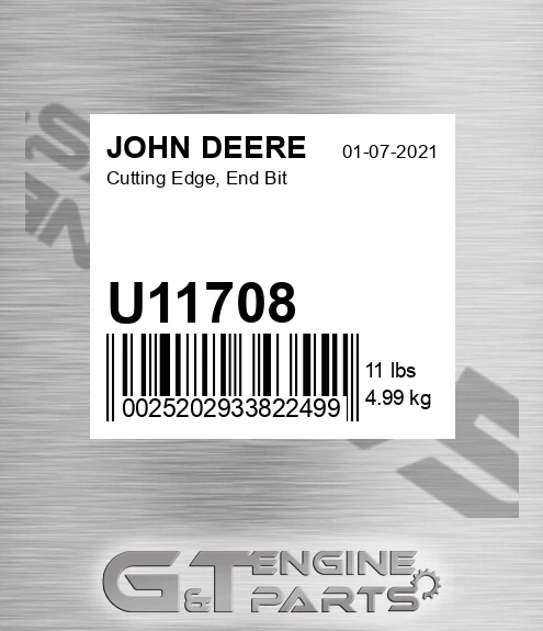 U11708 Cutting Edge, End Bit for JOHN DEERE