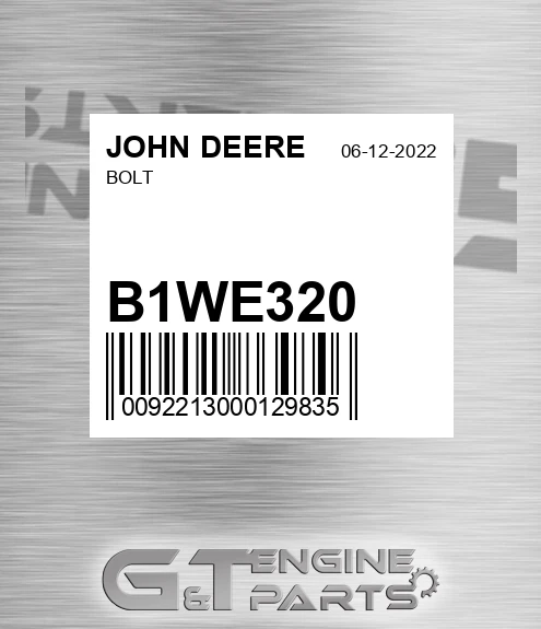 B1WE320 Bolt for JOHN DEERE