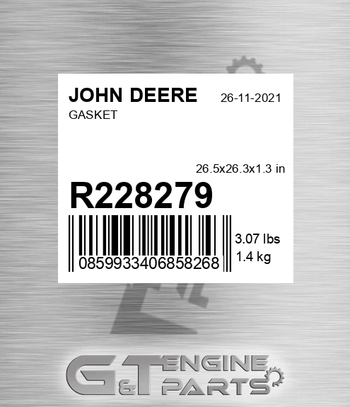 R228279 Gasket for JOHN DEERE