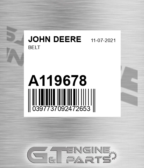 A119678 Belt for JOHN DEERE