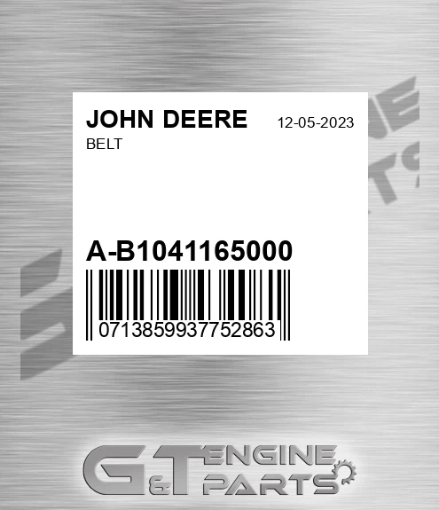 A-B1041165000 Belt for JOHN DEERE