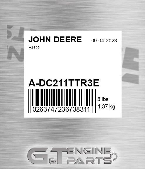 A-DC211TTR3E Brg for JOHN DEERE