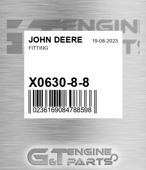 X0630-8-8 Fitting for JOHN DEERE