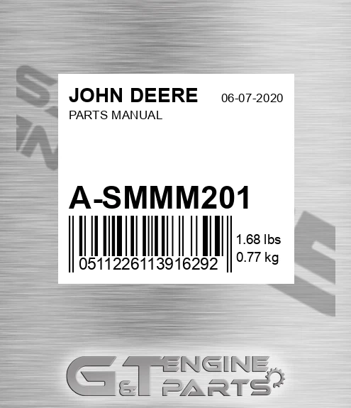 A-SMMM201 Parts Manual for JOHN DEERE