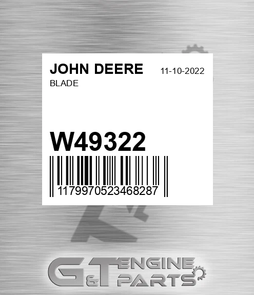 W49322 Blade for JOHN DEERE
