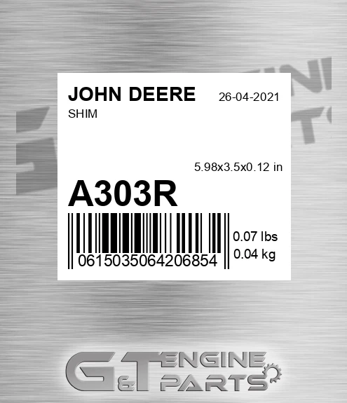 A303R Shim for JOHN DEERE