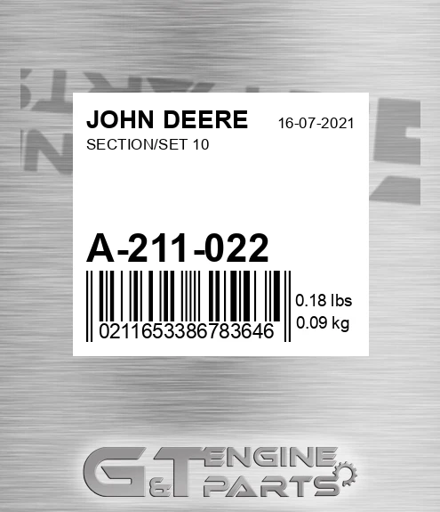 A-211-022 Section/set 10 for JOHN DEERE