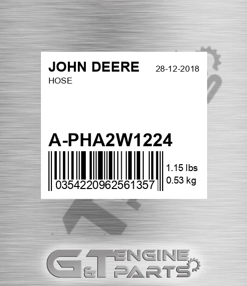 A-PHA2W1224 Hose for JOHN DEERE