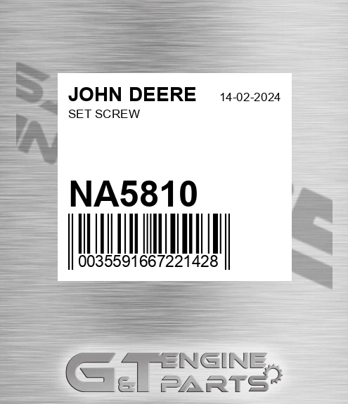 NA5810 Set Screw for JOHN DEERE
