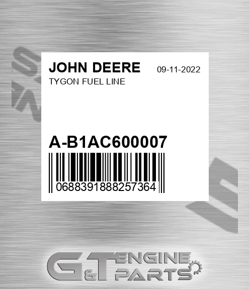 A-B1AC600007 Tygon Fuel Line for JOHN DEERE
