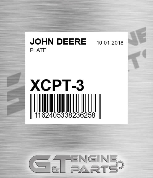 XCPT-3 Plate for JOHN DEERE