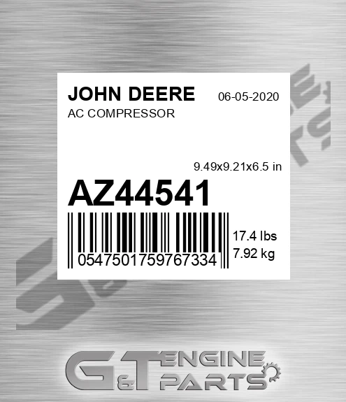 AZ44541 Ac Compressor for JOHN DEERE