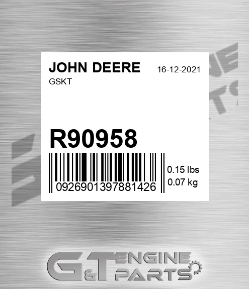 R90958 Gskt for JOHN DEERE