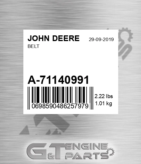 A-71140991 Belt for JOHN DEERE