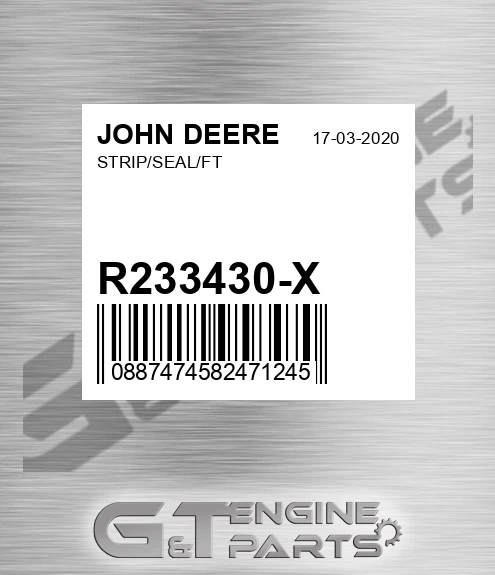 R233430-X Strip/seal/ft for JOHN DEERE