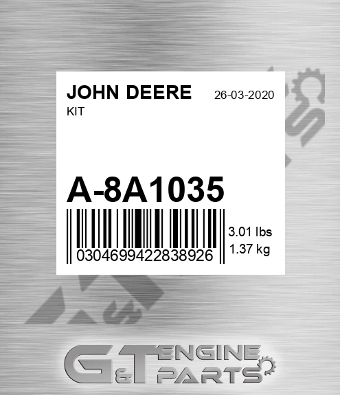 A-8A1035 Kit for JOHN DEERE