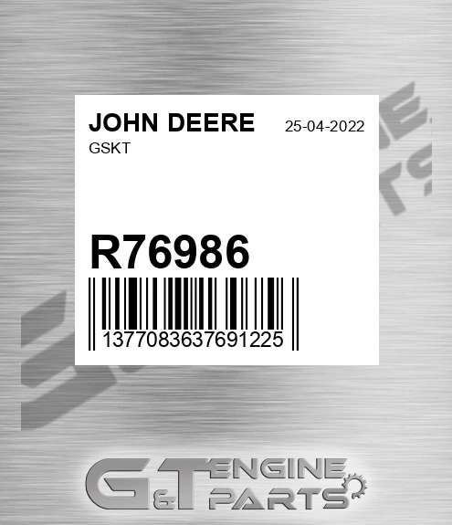 R76986 Gskt for JOHN DEERE