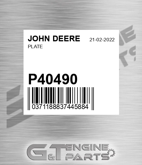 P40490 Plate for JOHN DEERE