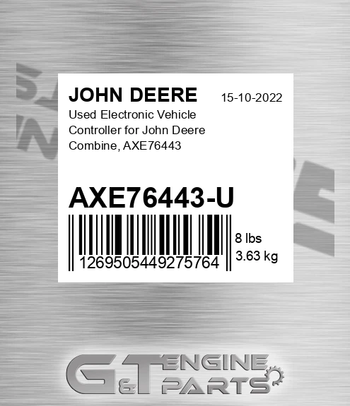 AXE76443-U Used Electronic Vehicle Controller For Combine, Axe76443 for JOHN DEERE