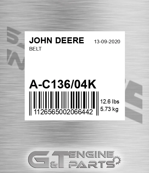A-C136/04K Belt for JOHN DEERE