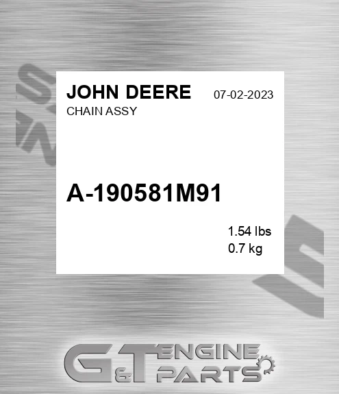 A-190581M91 Chain Assy for JOHN DEERE