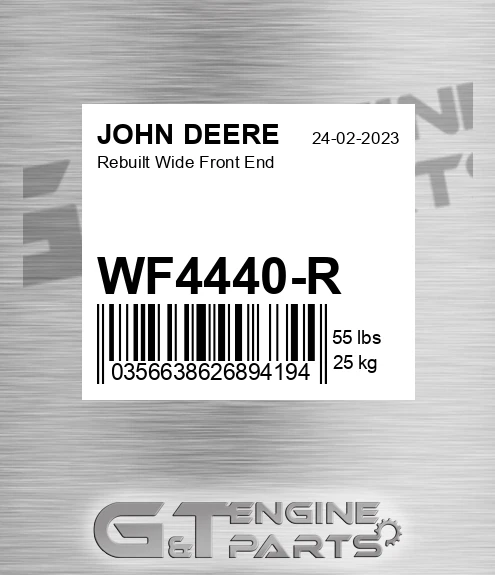 WF4440-R Rebuilt Wide Front End for JOHN DEERE