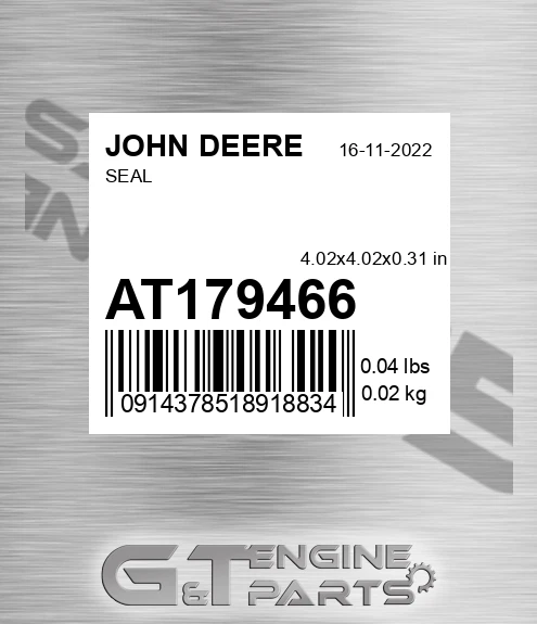 AT179466 Seal for JOHN DEERE