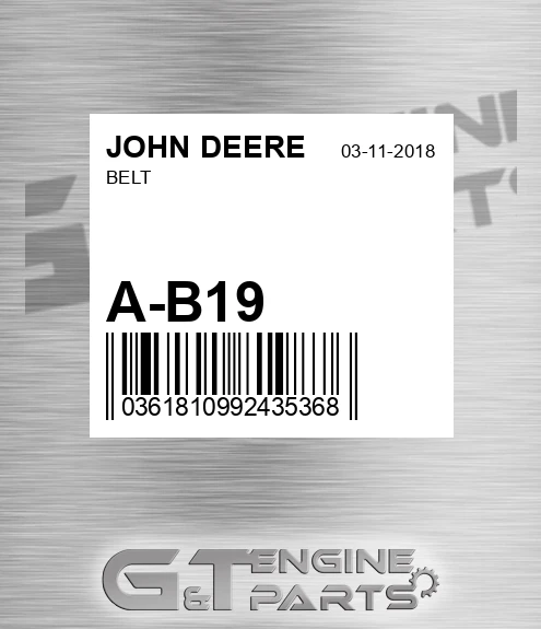 A-B19 Belt for JOHN DEERE