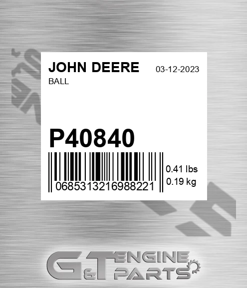 P40840 Ball for JOHN DEERE