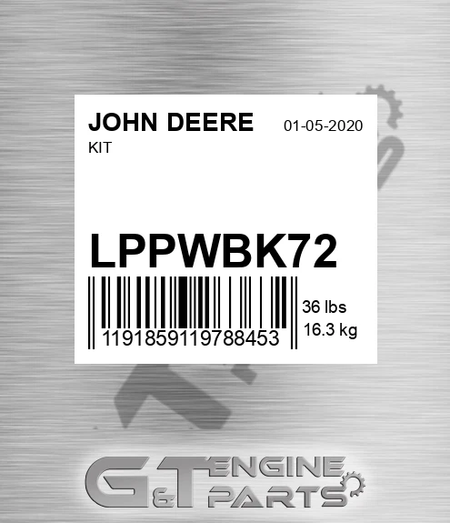 LPPWBK72 Kit for JOHN DEERE