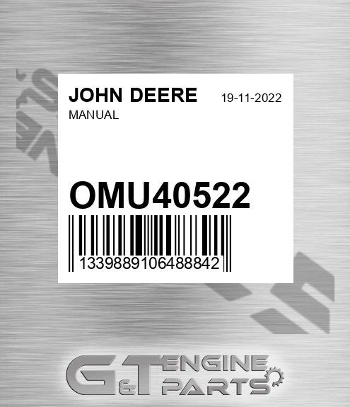 OMU40522 Manual for JOHN DEERE