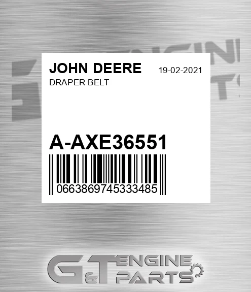 A-AXE36551 Draper Belt for JOHN DEERE