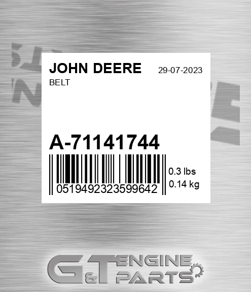 A-71141744 Belt for JOHN DEERE