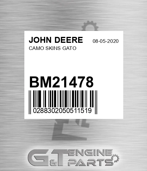 BM21478 Camo Skins Gato for JOHN DEERE