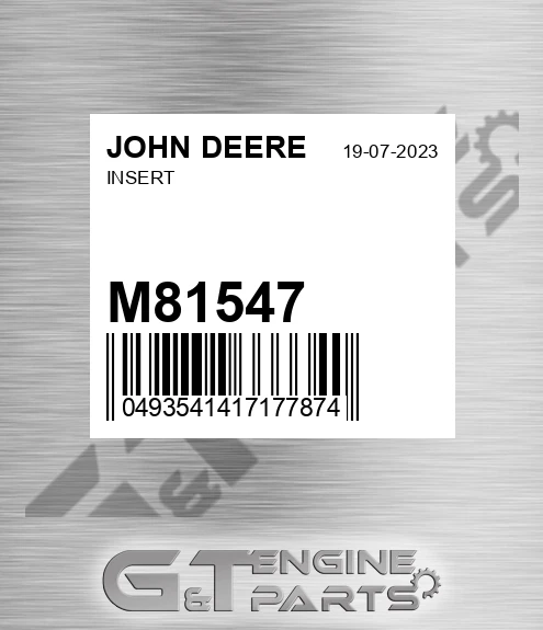 M81547 Insert for JOHN DEERE