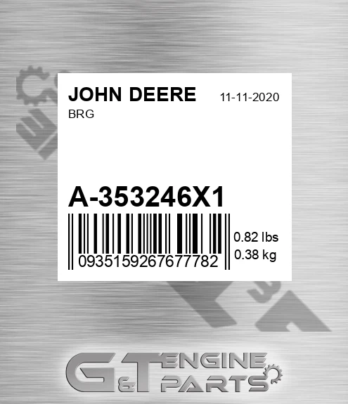 A-353246X1 Brg for JOHN DEERE