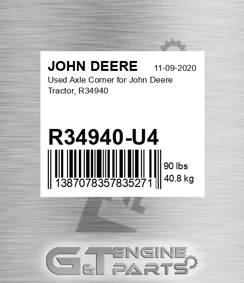 R34940-U4 Used Axle Corner For Tractor, R34940 for JOHN DEERE