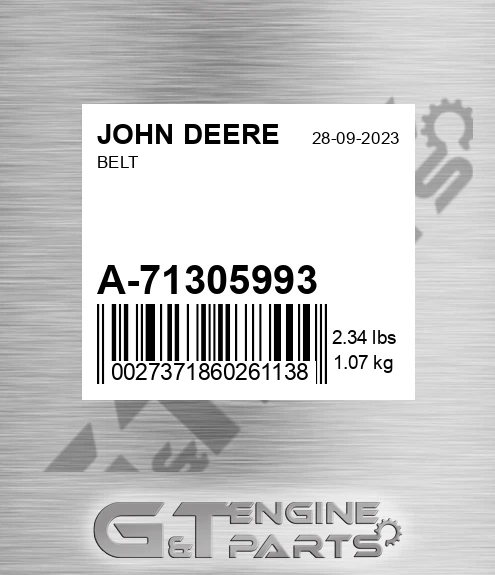 A-71305993 Belt for JOHN DEERE