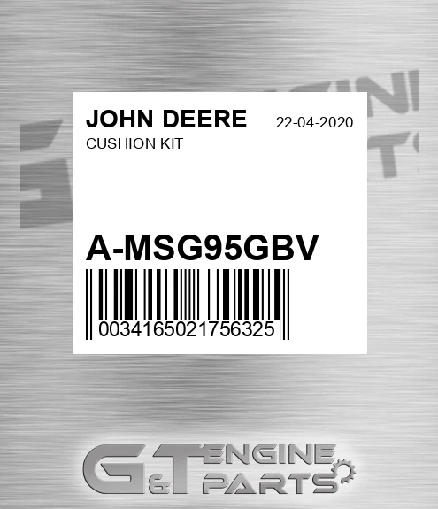 A-MSG95GBV Cushion Kit for JOHN DEERE