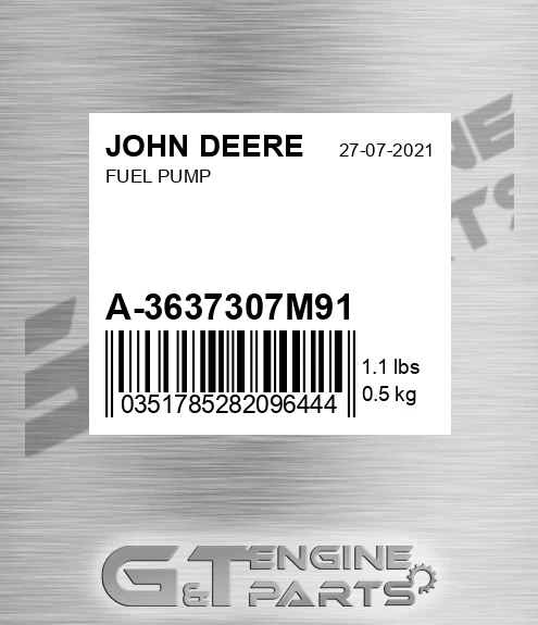 A-3637307M91 Fuel Pump for JOHN DEERE