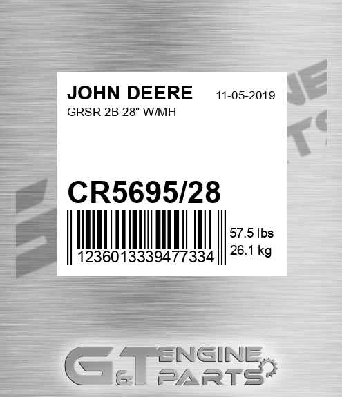 CR5695/28 Grsr 2b 28" W/mh for JOHN DEERE