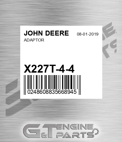 X227T-4-4 Adaptor for JOHN DEERE