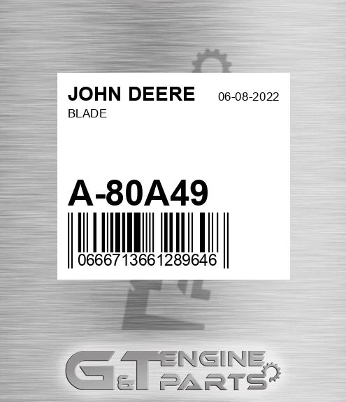A-80A49 Blade for JOHN DEERE