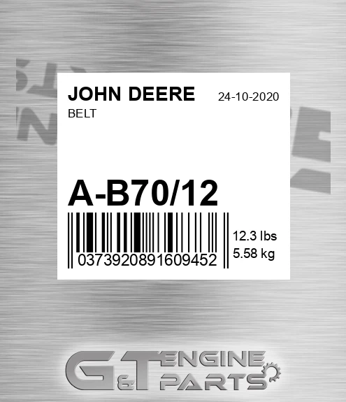 A-B70/12 Belt for JOHN DEERE