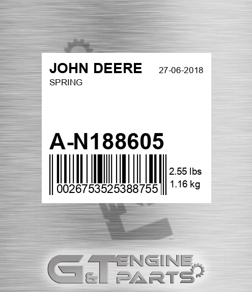 A-N188605 Spring for JOHN DEERE