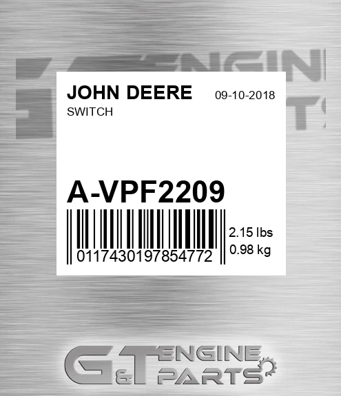 A-VPF2209 Switch for JOHN DEERE