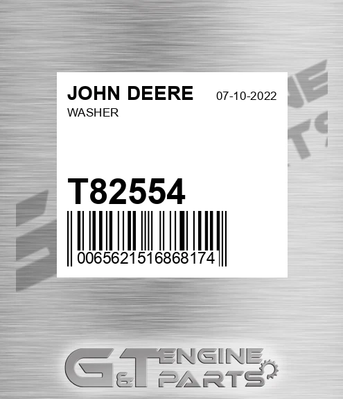 T82554 Washer for JOHN DEERE