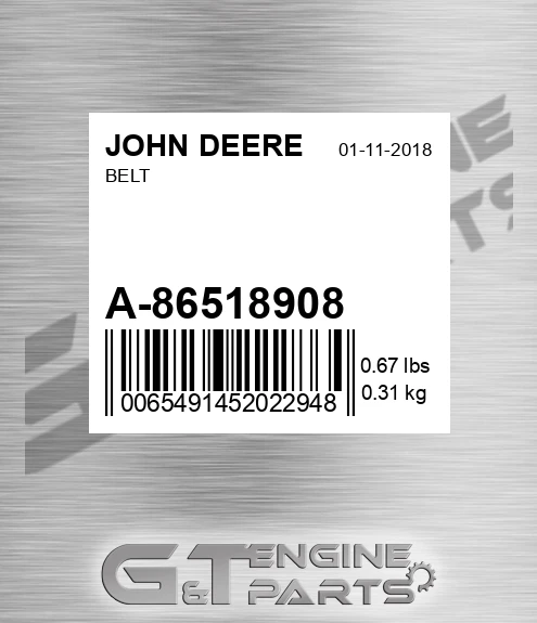 A-86518908 Belt for JOHN DEERE