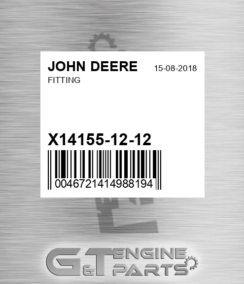 X14155-12-12 Fitting for JOHN DEERE