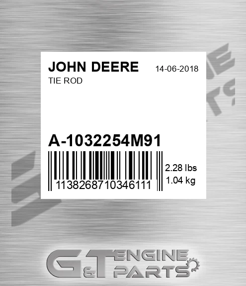 A-1032254M91 Tie Rod for JOHN DEERE
